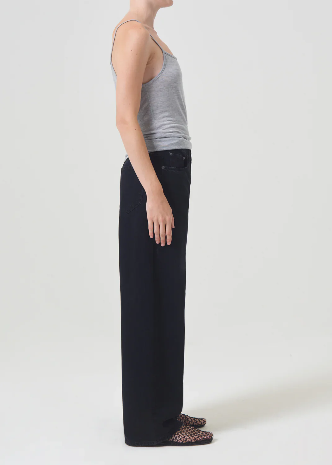 AGOLDE Low Slung Baggy 30.5” in Crushed Black - Image 3