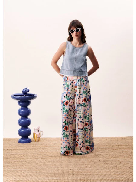 Aqualina Top in Blue Jean - Image 4