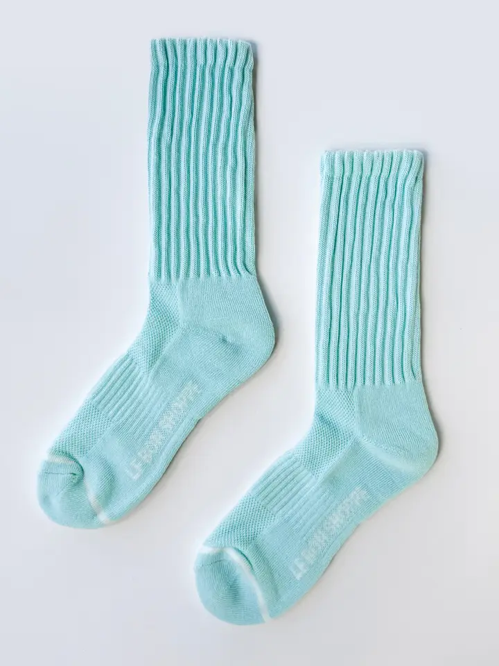Ballet Socks in Aqua