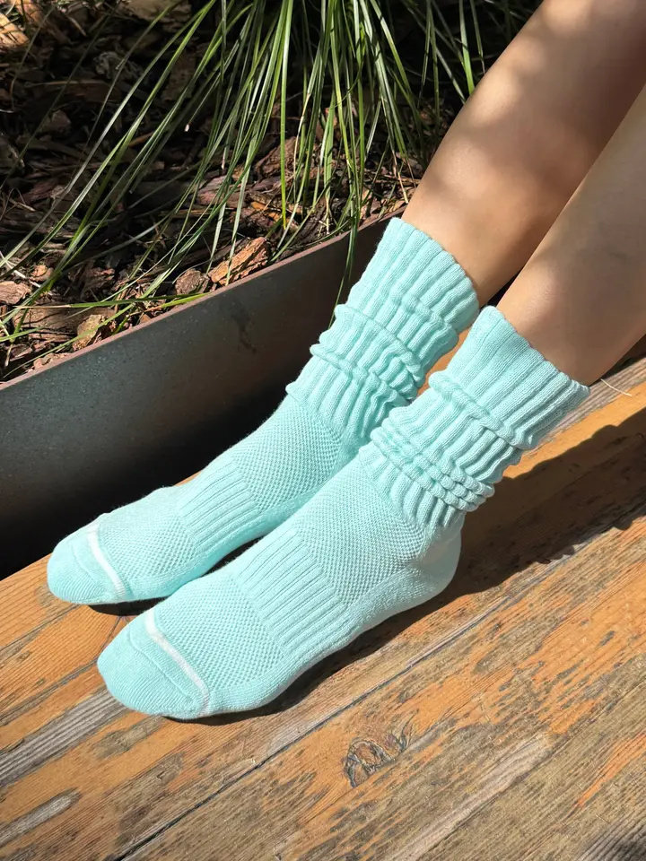 Ballet Socks in Aqua - Image 3