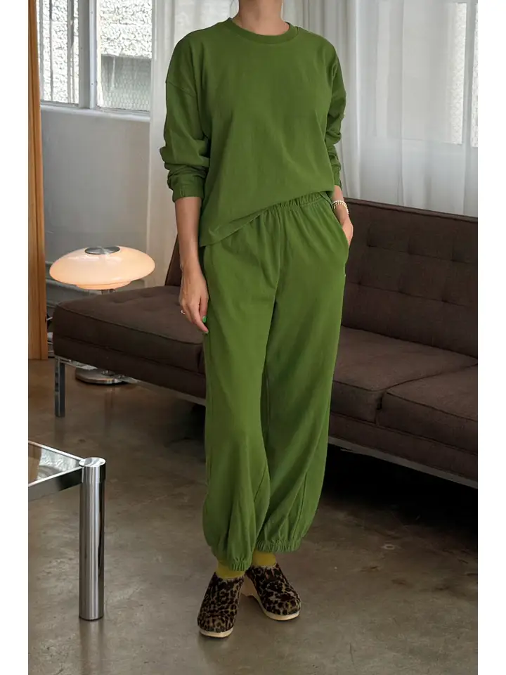 Balloon Pants in Collard Green