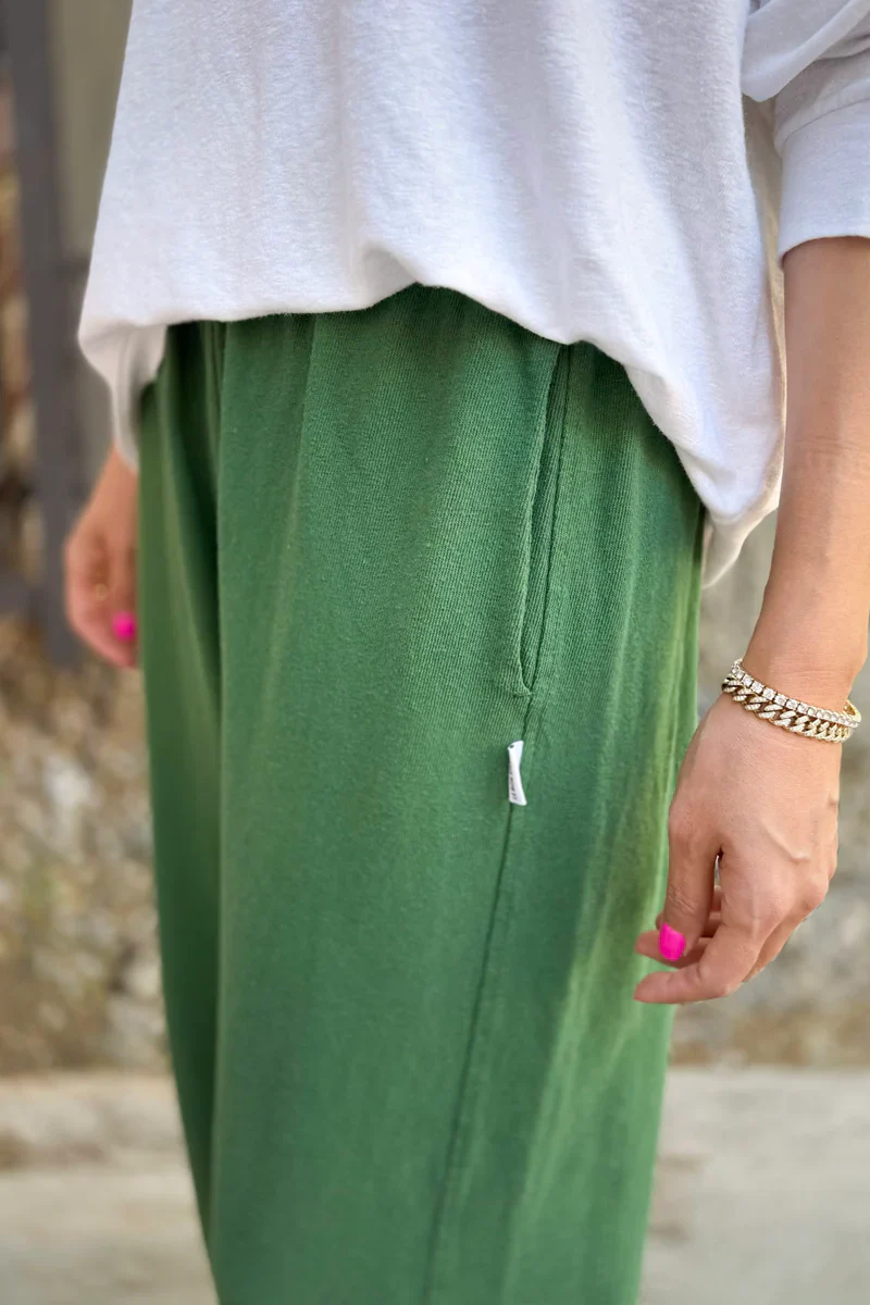Balloon Pants in Moss Green - Image 4