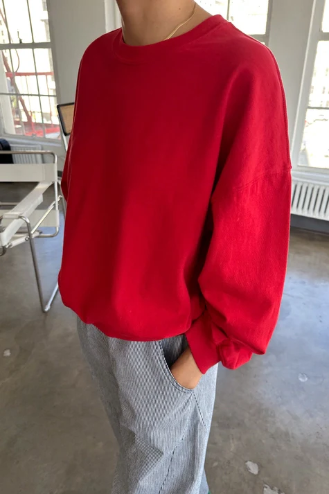 Cali Jersey Sweatshirt in Chili Red - Image 2