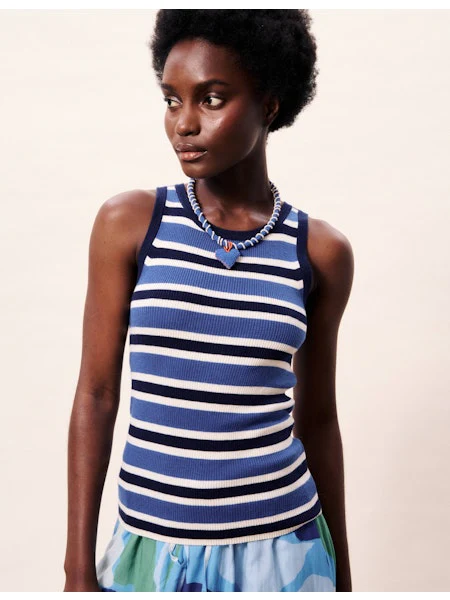 Ceruleen Top in Bleu Marine