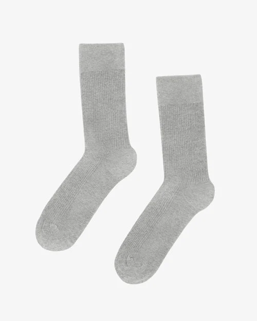 Classic Organic Socks in Heather Grey