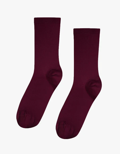 Classic Organic Socks in Oxblood Red