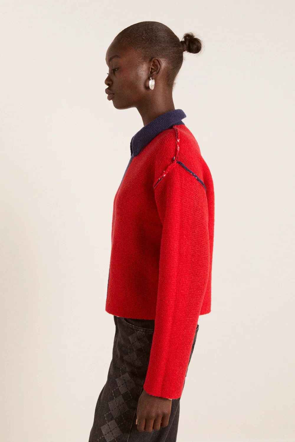 Bibi Boxy Merino Wool Reversible Cardigan - Image 4