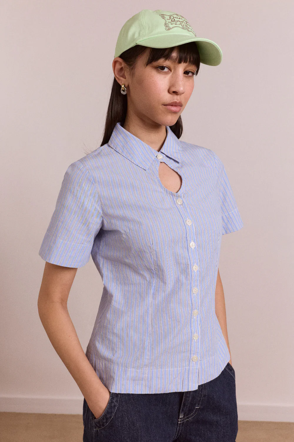Ebba Shirt in Mini Business Stripe