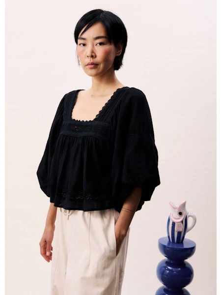 Fluvia Top in Black