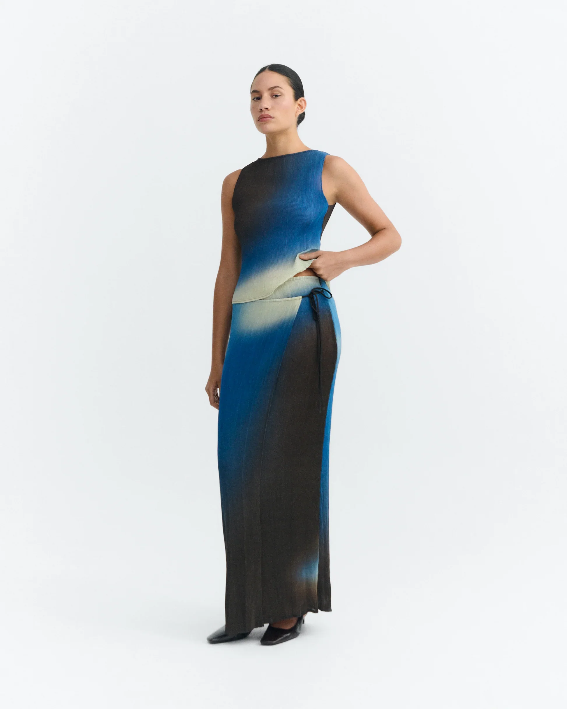 GLASS PLEATED PAULINE SKIRT - Image 3