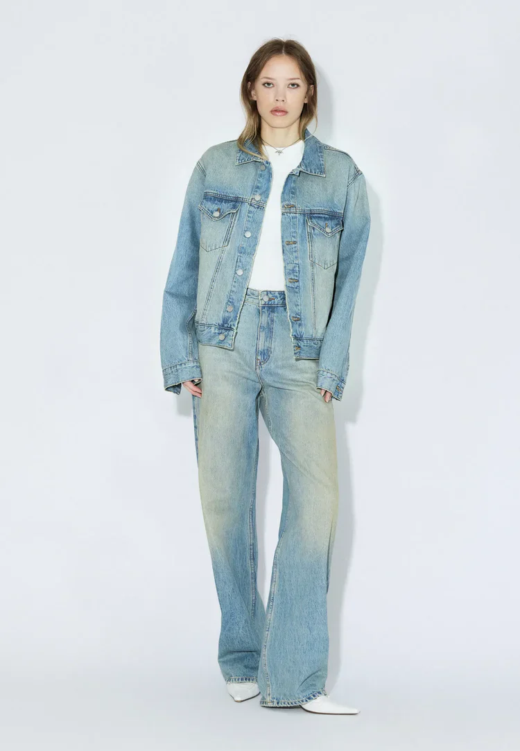 Joey Denim Jacket in Stream Sky Aged
