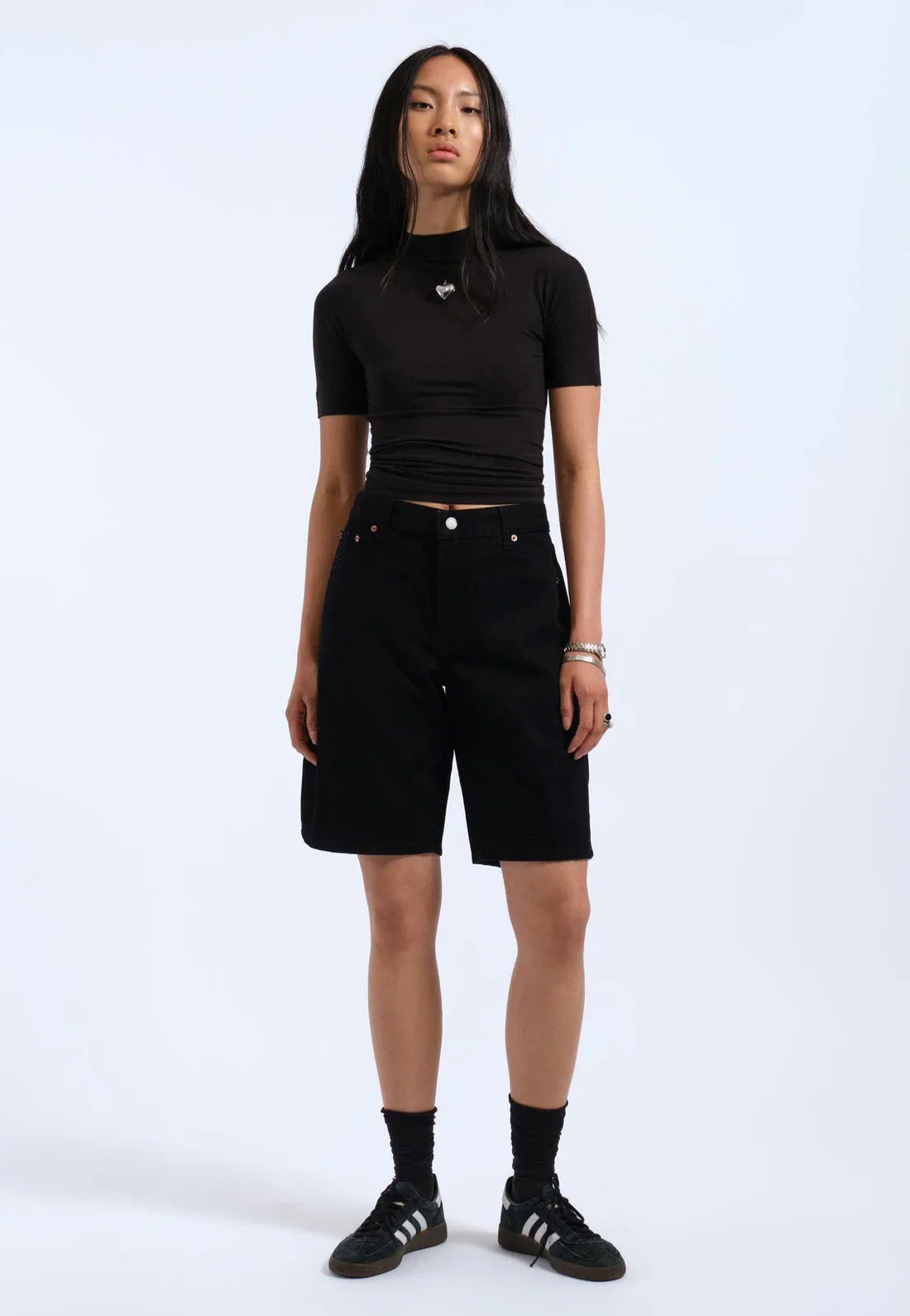 Lea Denim Shorts in Black
