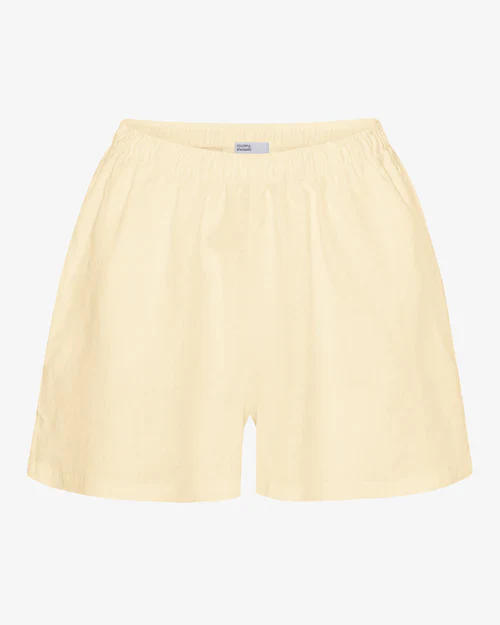 Linen Shorts in Soft Yellow