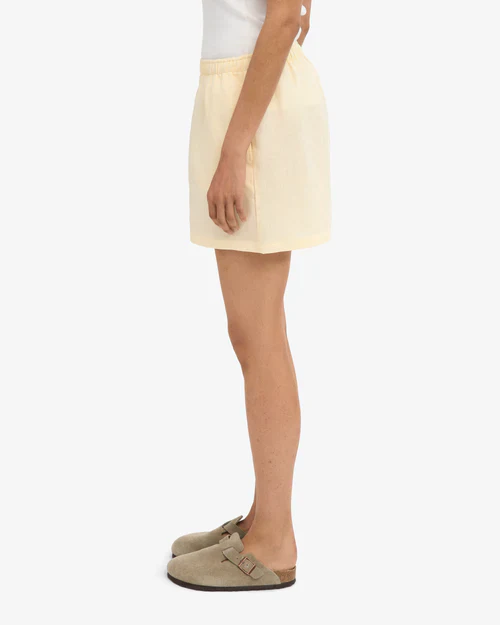 Linen Shorts in Soft Yellow - Image 4
