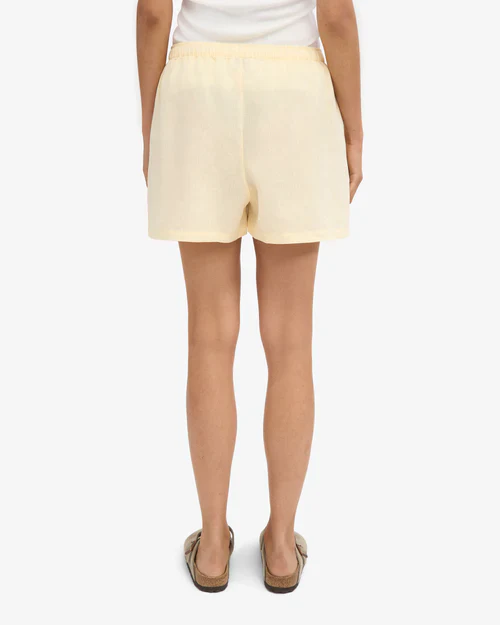 Linen Shorts in Soft Yellow - Image 6