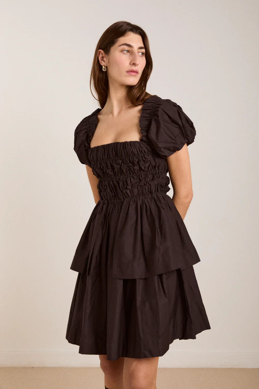 Lyza Mini Dress - Black - Image 3