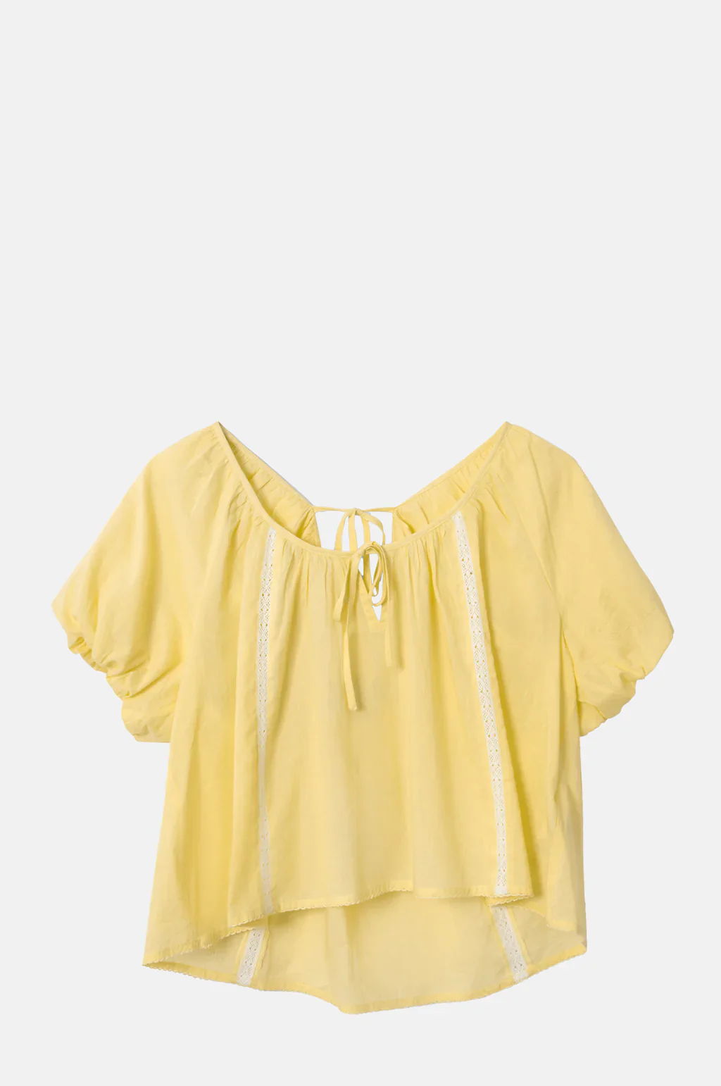 Maura Lace Trim Top in Butter