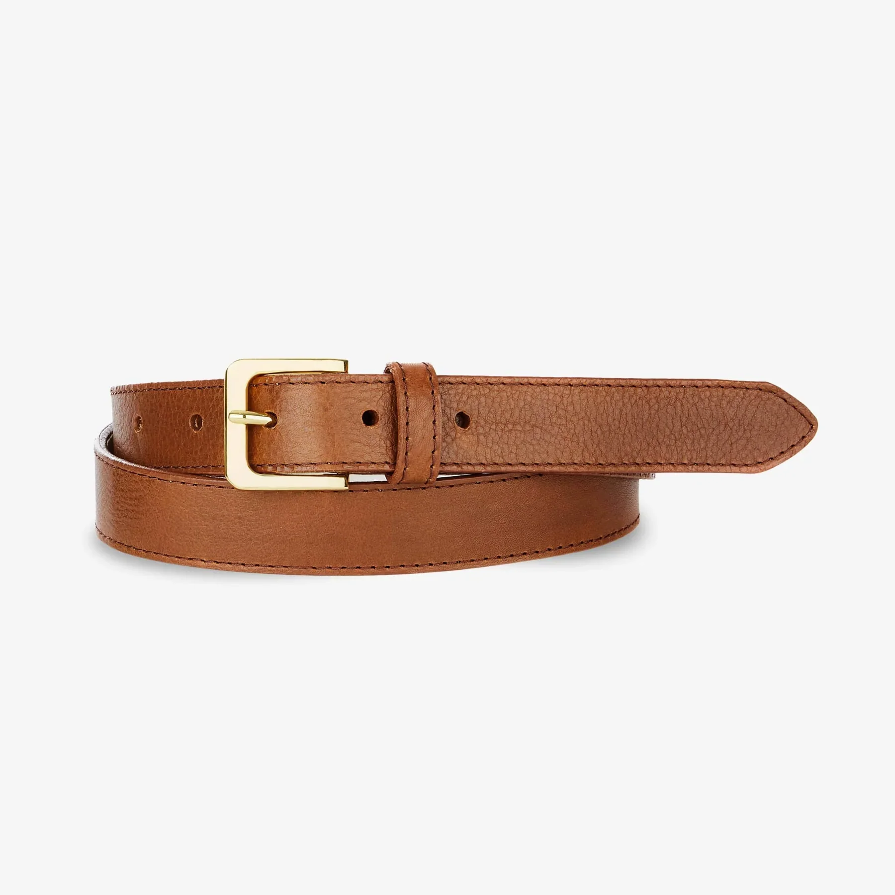 Millie Belt in Cognac with Gold Buckle