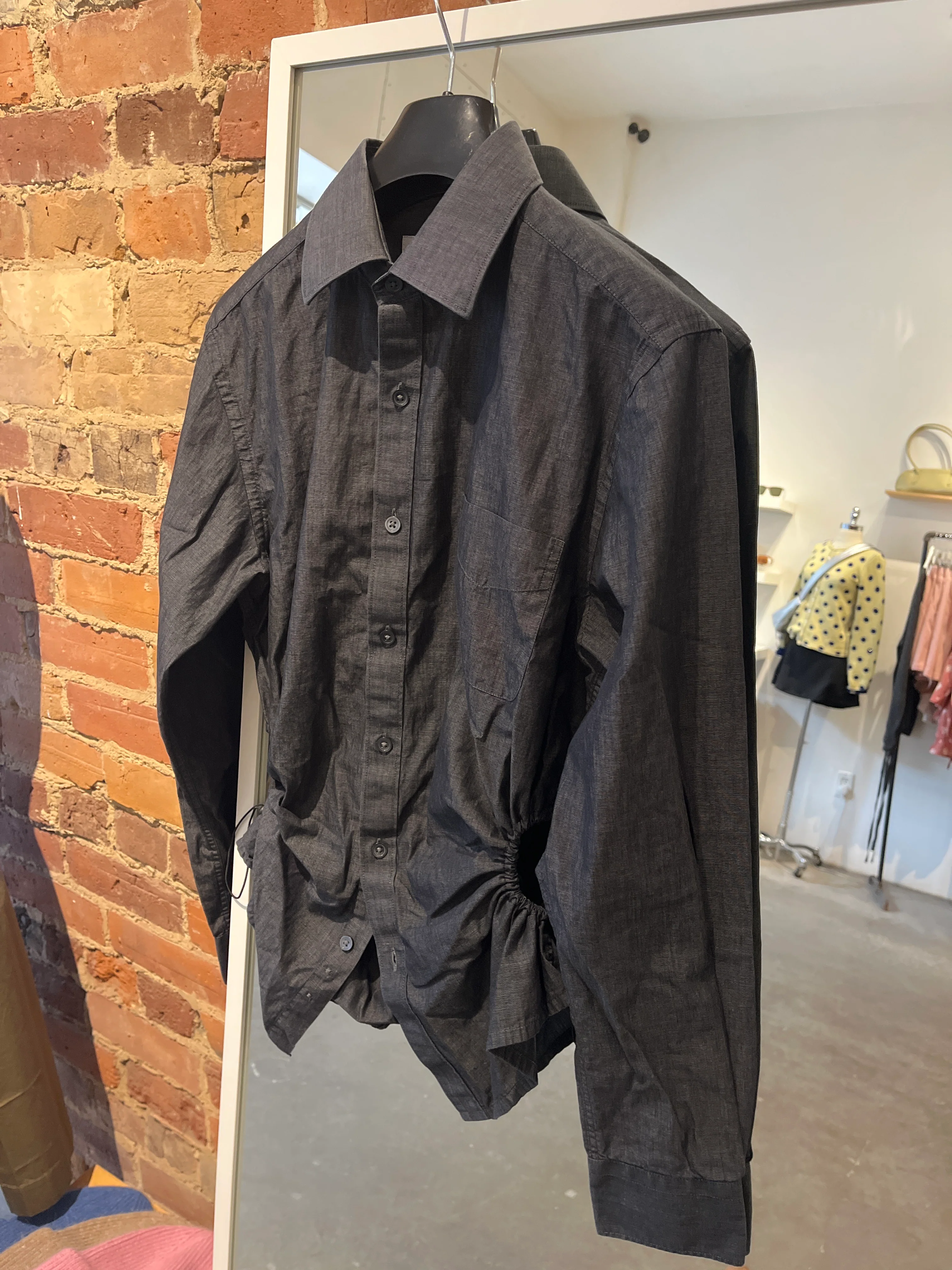 Nena Hansen Bungee Shirt in Deep Charcoal Indigo Xs/S