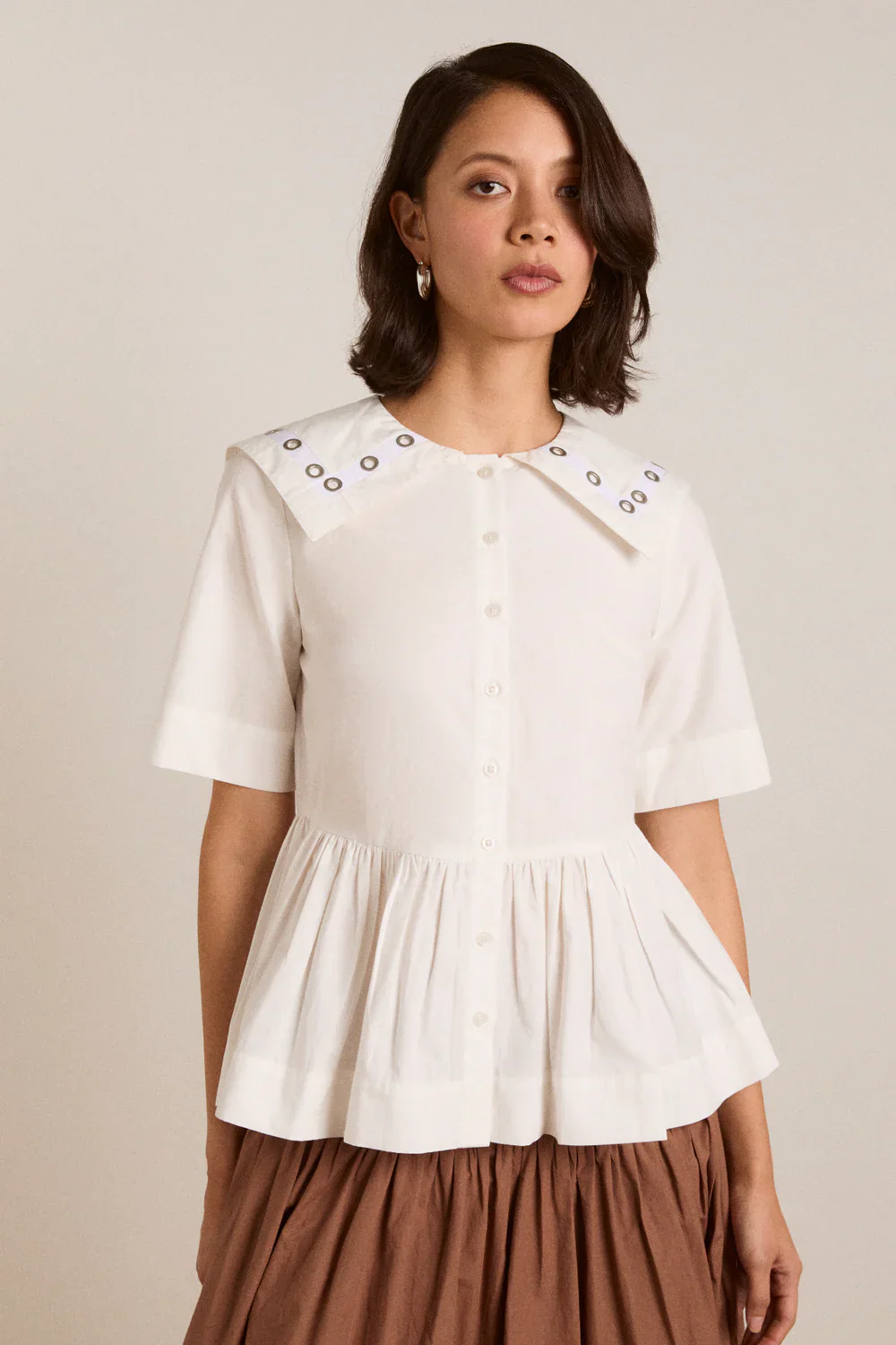 Cyrus Eyelet Blouse - White