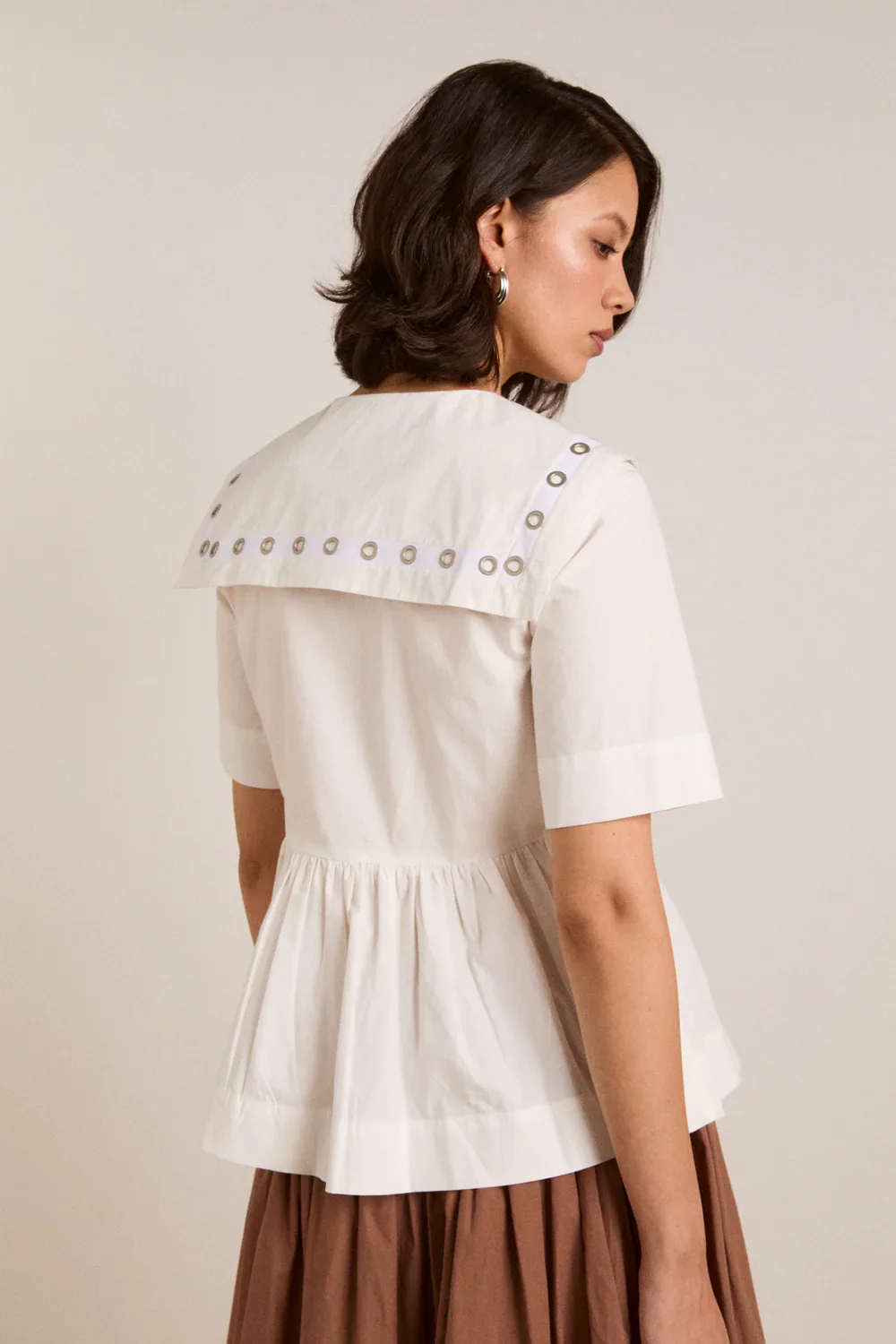 Cyrus Eyelet Blouse - White - Image 2
