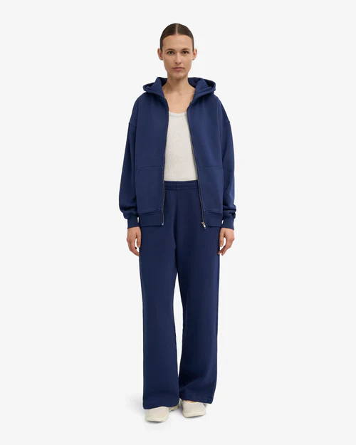 Organic Straight Leg Sweatpants in Marine Blue - Image 5