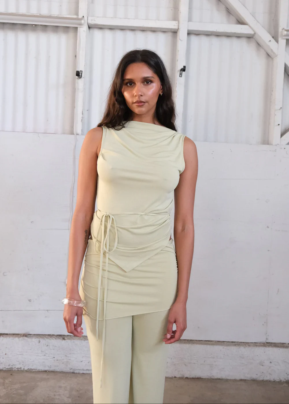 Portia Tie Top in Melon
