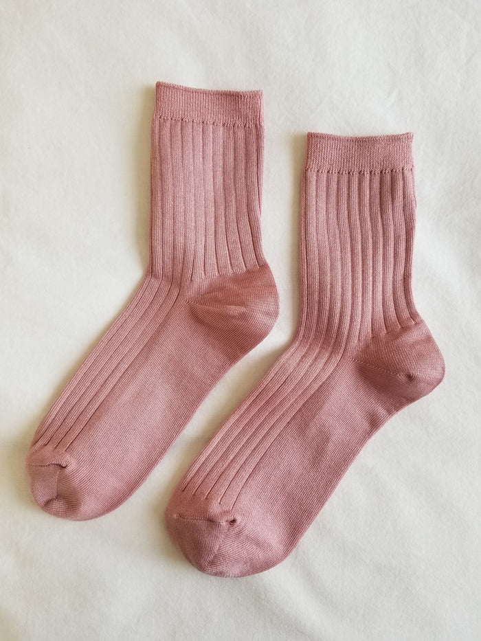 Ribbed  Socks in Desert Rose - Image 2