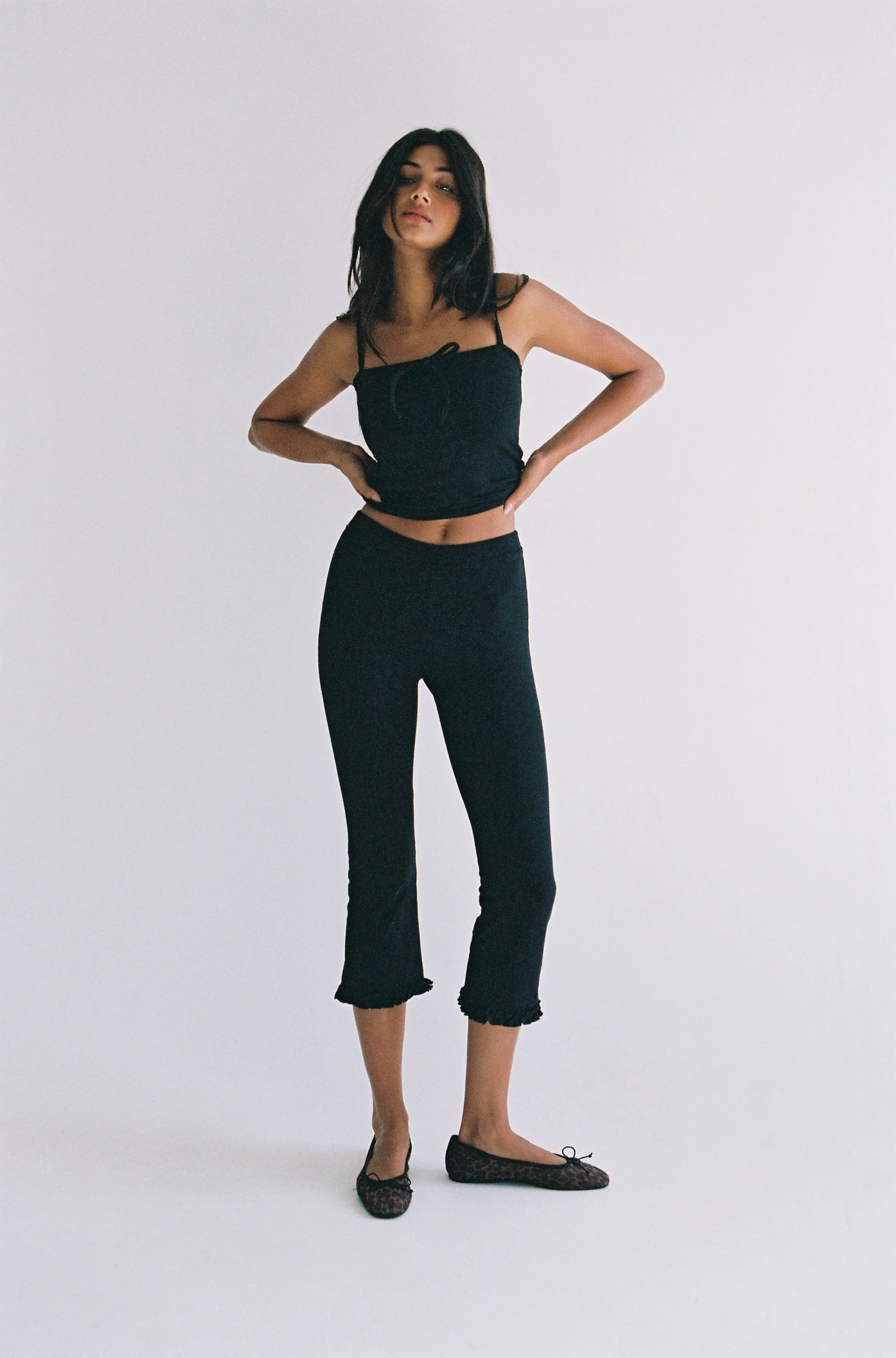 Ruffle Capri in Onyx - Image 2
