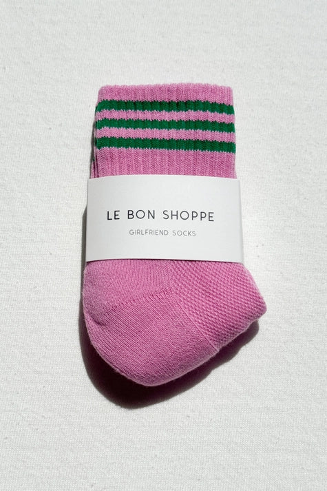 Short Striped Socks in Rose Pink - Image 4