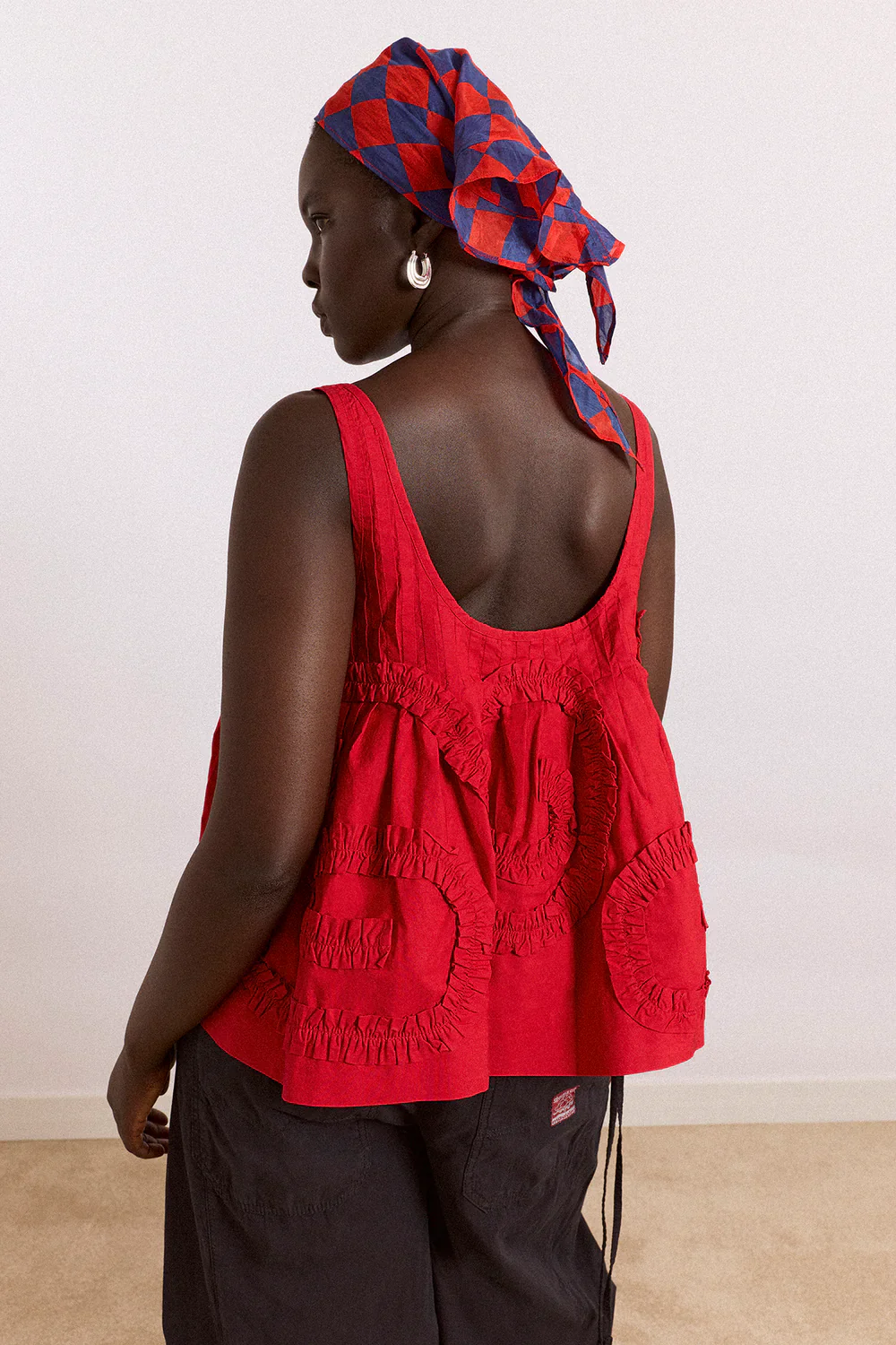 Stella Ruffle Cami - Red - Image 2