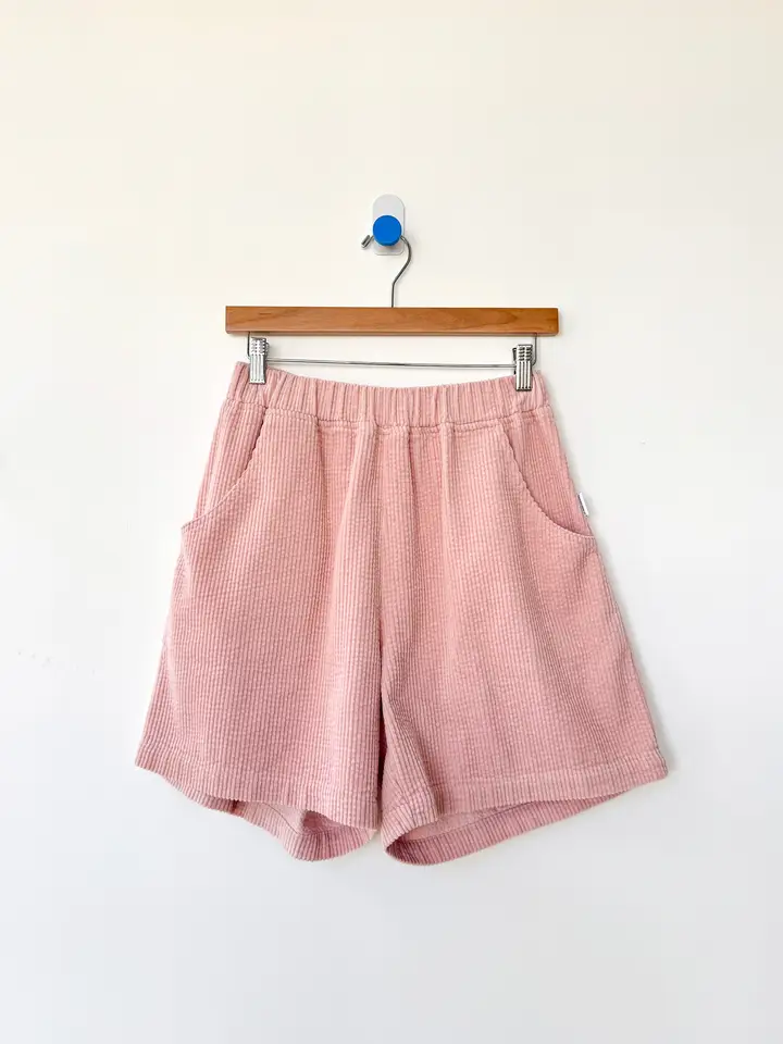 Soft Corduroy City Shorts in Baby Pink