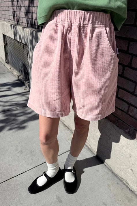 Soft Corduroy City Shorts in Baby Pink - Image 2