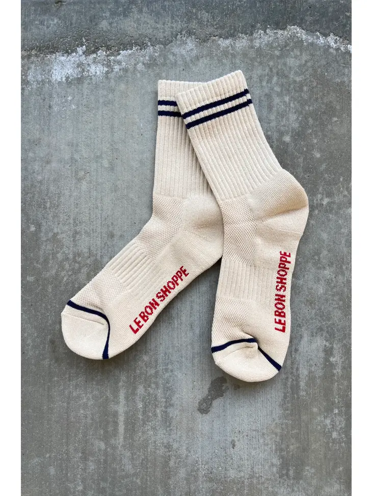 Striped Socks in Cashew