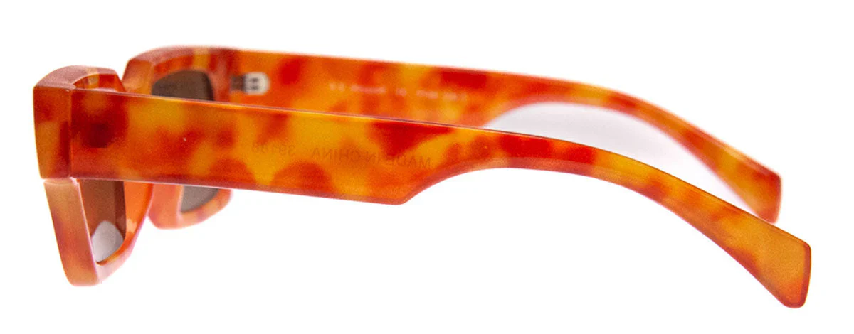 Thick Rectangle in Light Tortoise Sunglasses - Image 3